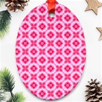 Cute Pretty Elegant Pattern Oval Ornament Front