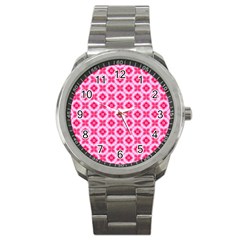 Cute Pretty Elegant Pattern Sport Metal Watch by GardenOfOphir