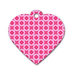 Cute Pretty Elegant Pattern Dog Tag Heart (two Sided) by GardenOfOphir