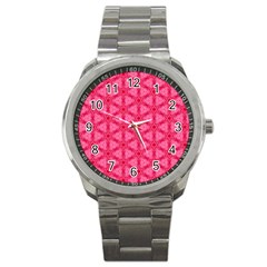 Cute Pretty Elegant Pattern Sport Metal Watch by GardenOfOphir