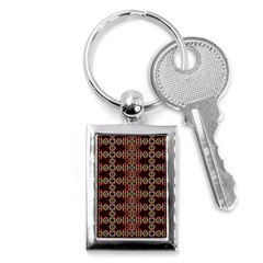 Cute Pretty Elegant Pattern Key Chain (rectangle) by GardenOfOphir