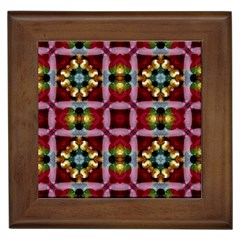 Cute Pretty Elegant Pattern Framed Ceramic Tile by GardenOfOphir