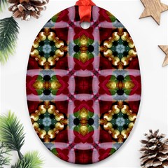 Cute Pretty Elegant Pattern Oval Ornament