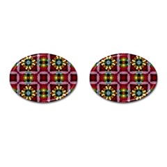 Cute Pretty Elegant Pattern Cufflinks (oval) by GardenOfOphir