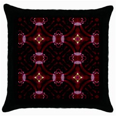 Cute Pretty Elegant Pattern Black Throw Pillow Case by GardenOfOphir