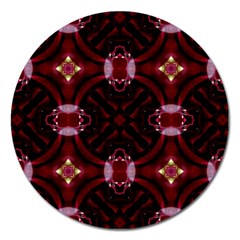 Cute Pretty Elegant Pattern Magnet 5  (round)