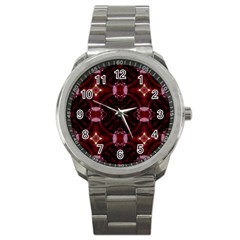 Cute Pretty Elegant Pattern Sport Metal Watch by GardenOfOphir