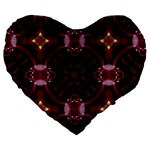 Cute Pretty Elegant Pattern 19  Premium Flano Heart Shape Cushion Front