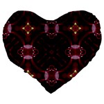 Cute Pretty Elegant Pattern 19  Premium Flano Heart Shape Cushion Back