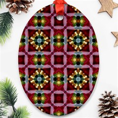 Cute Pretty Elegant Pattern Oval Ornament by GardenOfOphir