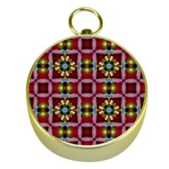 Cute Pretty Elegant Pattern Gold Compass