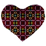 Cute Pretty Elegant Pattern 19  Premium Flano Heart Shape Cushion Back