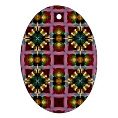 Cute Pretty Elegant Pattern Oval Ornament