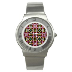 Cute Pretty Elegant Pattern Stainless Steel Watch (slim)