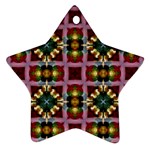 Cute Pretty Elegant Pattern Star Ornament (Two Sides) Front