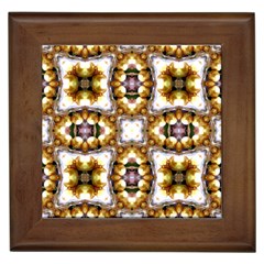 Cute Pretty Elegant Pattern Framed Ceramic Tile by GardenOfOphir