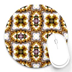 Cute Pretty Elegant Pattern 8  Mouse Pad (round) by GardenOfOphir