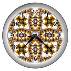 Cute Pretty Elegant Pattern Wall Clock (silver)