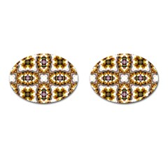 Cute Pretty Elegant Pattern Cufflinks (oval) by GardenOfOphir