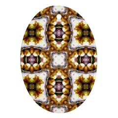 Cute Pretty Elegant Pattern Oval Ornament (two Sides) by GardenOfOphir