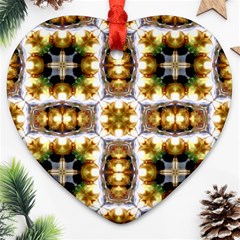 Cute Pretty Elegant Pattern Heart Ornament (two Sides) by GardenOfOphir