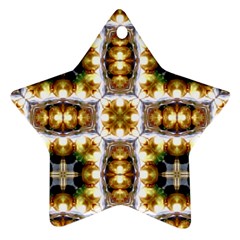 Cute Pretty Elegant Pattern Star Ornament (two Sides)