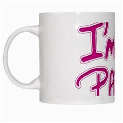 I Am The Party Typographic Design Quote White Coffee Mug by dflcprints