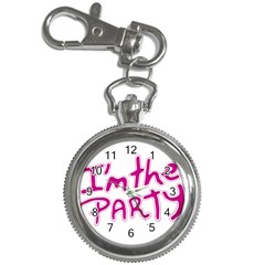 I Am The Party Typographic Design Quote Key Chain Watch by dflcprints