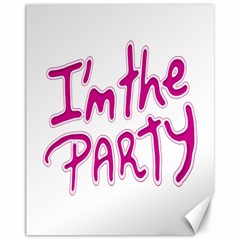 I Am The Party Typographic Design Quote Canvas 11  X 14  (unframed) by dflcprints