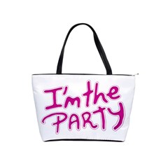 I Am The Party Typographic Design Quote Large Shoulder Bag by dflcprints