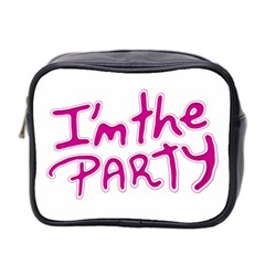 I Am The Party Typographic Design Quote Mini Travel Toiletry Bag (two Sides) by dflcprints