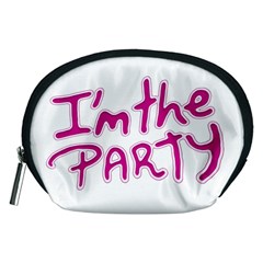 I Am The Party Typographic Design Quote Accessory Pouch (medium) by dflcprints