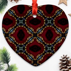 Cute Pretty Elegant Pattern Heart Ornament by GardenOfOphir