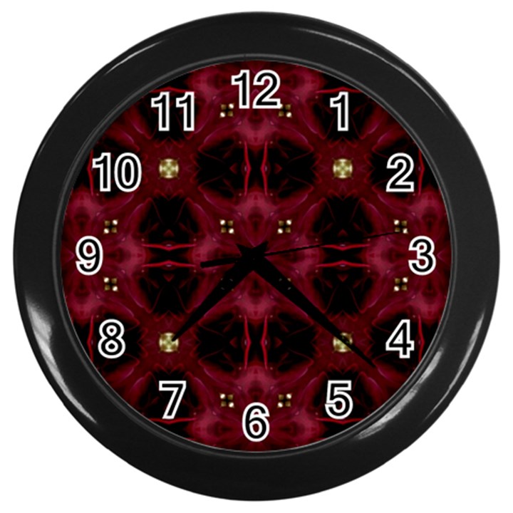 Cute Pretty Elegant Pattern Wall Clock (Black)