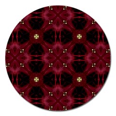 Cute Pretty Elegant Pattern Magnet 5  (round)