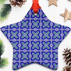 Cute Pretty Elegant Pattern Star Ornament by GardenOfOphir