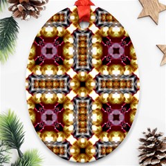 Cute Pretty Elegant Pattern Oval Ornament