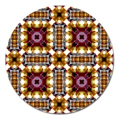 Cute Pretty Elegant Pattern Magnet 5  (round)