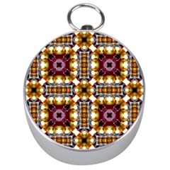 Cute Pretty Elegant Pattern Silver Compass