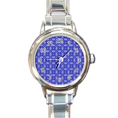 Cute Pretty Elegant Pattern Round Italian Charm Watch