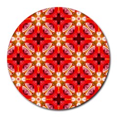 Cute Pretty Elegant Pattern 8  Mouse Pad (round) by GardenOfOphir