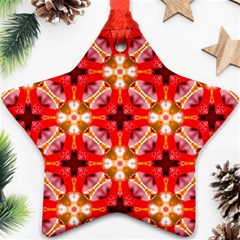 Cute Pretty Elegant Pattern Star Ornament by GardenOfOphir