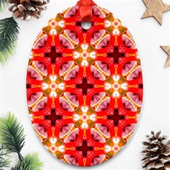 Cute Pretty Elegant Pattern Oval Ornament (two Sides)