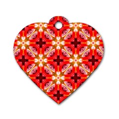 Cute Pretty Elegant Pattern Dog Tag Heart (one Sided) 