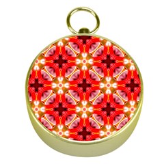 Cute Pretty Elegant Pattern Gold Compass by GardenOfOphir