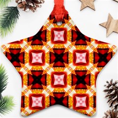 Cute Pretty Elegant Pattern Star Ornament by GardenOfOphir