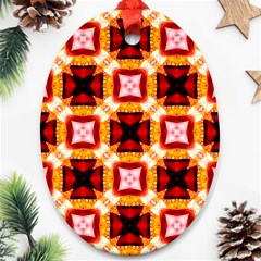 Cute Pretty Elegant Pattern Oval Ornament (two Sides)