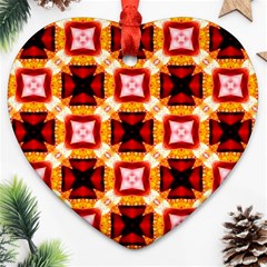 Cute Pretty Elegant Pattern Heart Ornament (two Sides)