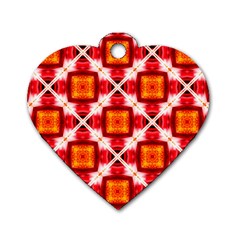 Cute Pretty Elegant Pattern Dog Tag Heart (one Sided) 