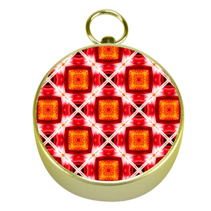 Cute Pretty Elegant Pattern Gold Compass